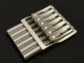 Rakhvari 6 String Hardtail Bridge - Silver Baseplate / Silver Hardware