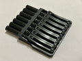 Rakhvari 7 String Hardtail Bridge - Gold Baseplate / Black Hardware
