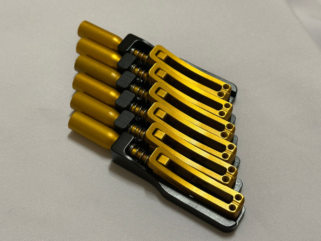 Skethra Multiscale Mono-Rail Bridge — Black Baseplate / Gold Hardware