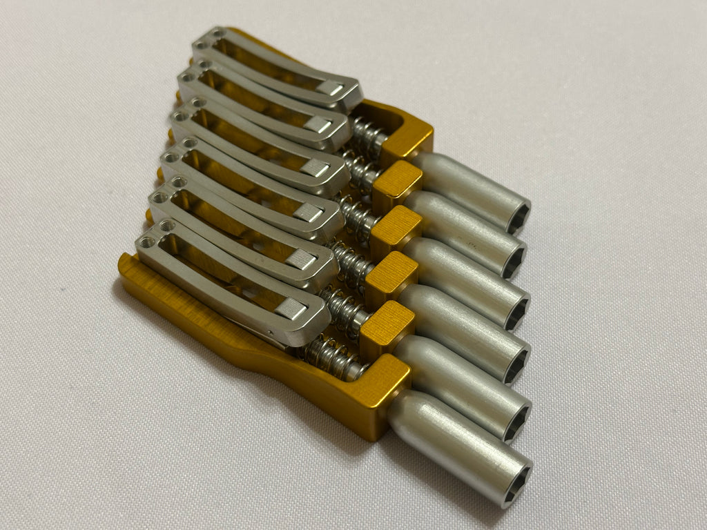 Skethra Multiscale Mono-Rail Bridge — Gold Baseplate / Silver Hardware