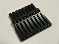 Rakhvari 8 String Hardtail Bridge - Black Baseplate / Black Hardware