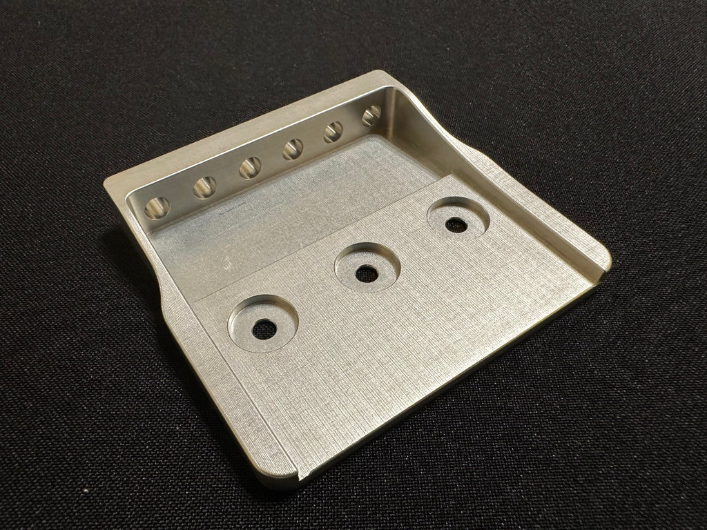 Rakhvari 6-String Hardtail Guitar Bridge Baseplate - Silver