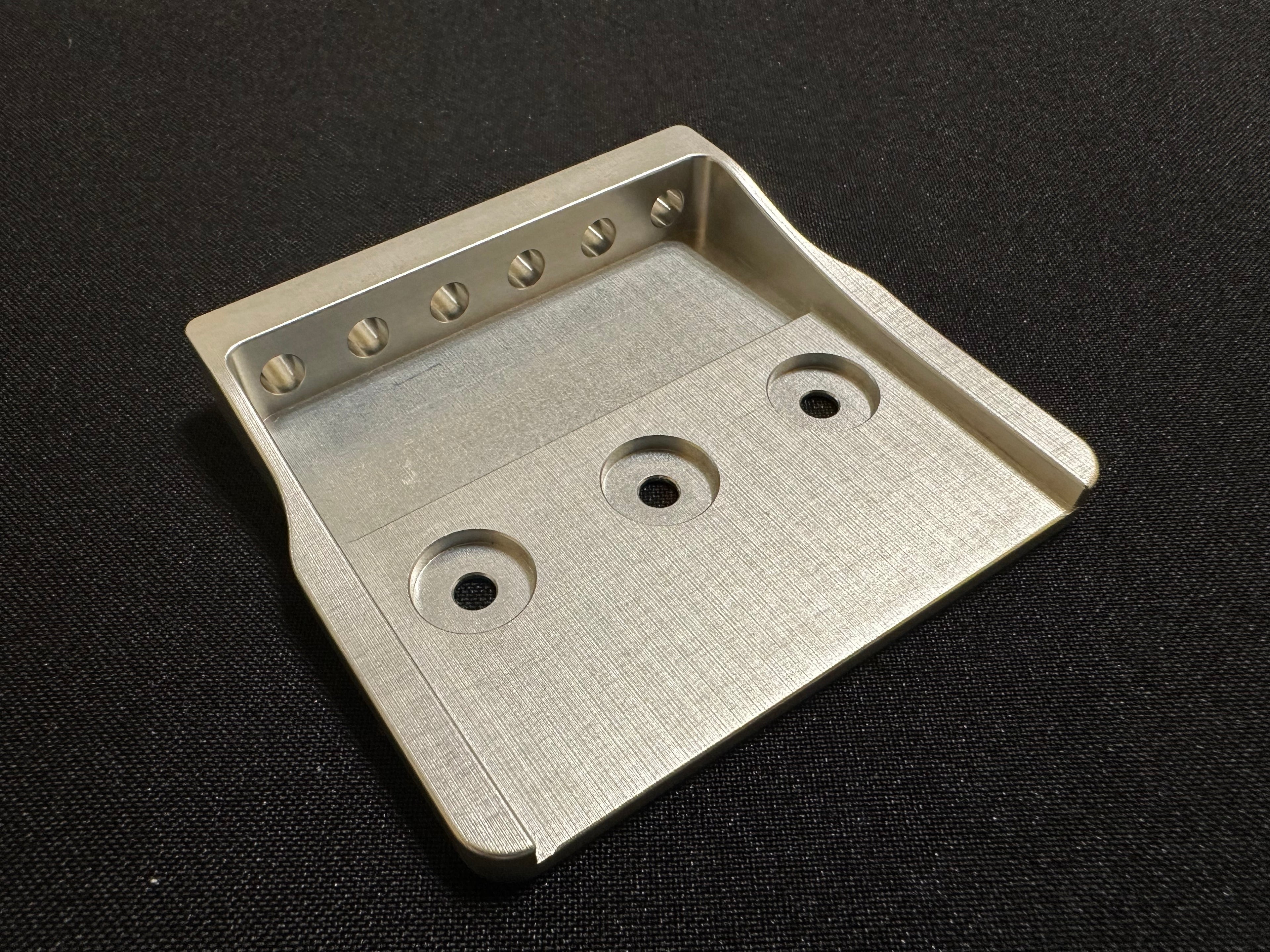 Rakhvari 6-String Hardtail Guitar Bridge Baseplate - Silver