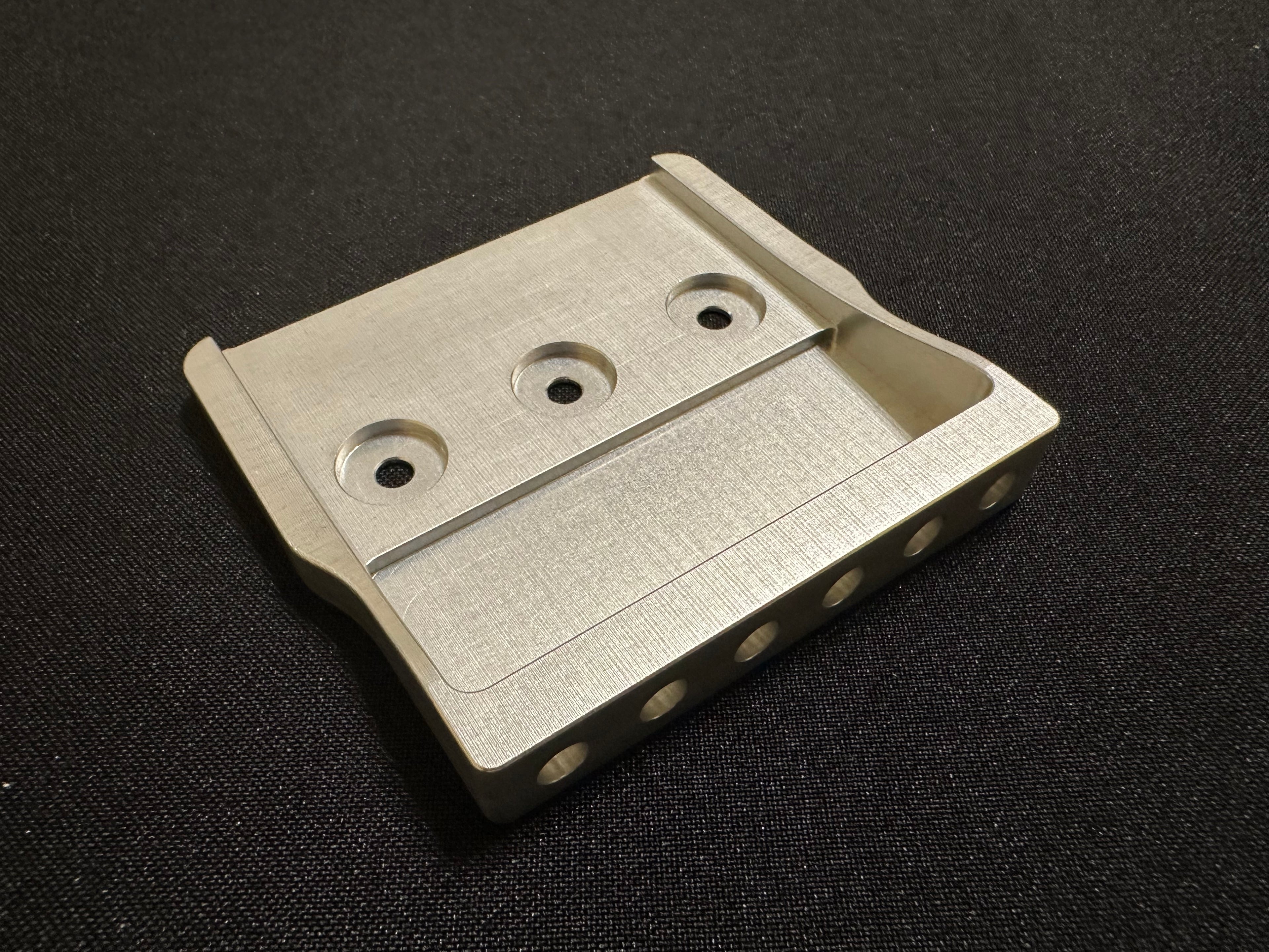 Rakhvari 6-String Hardtail Guitar Bridge Baseplate - Silver