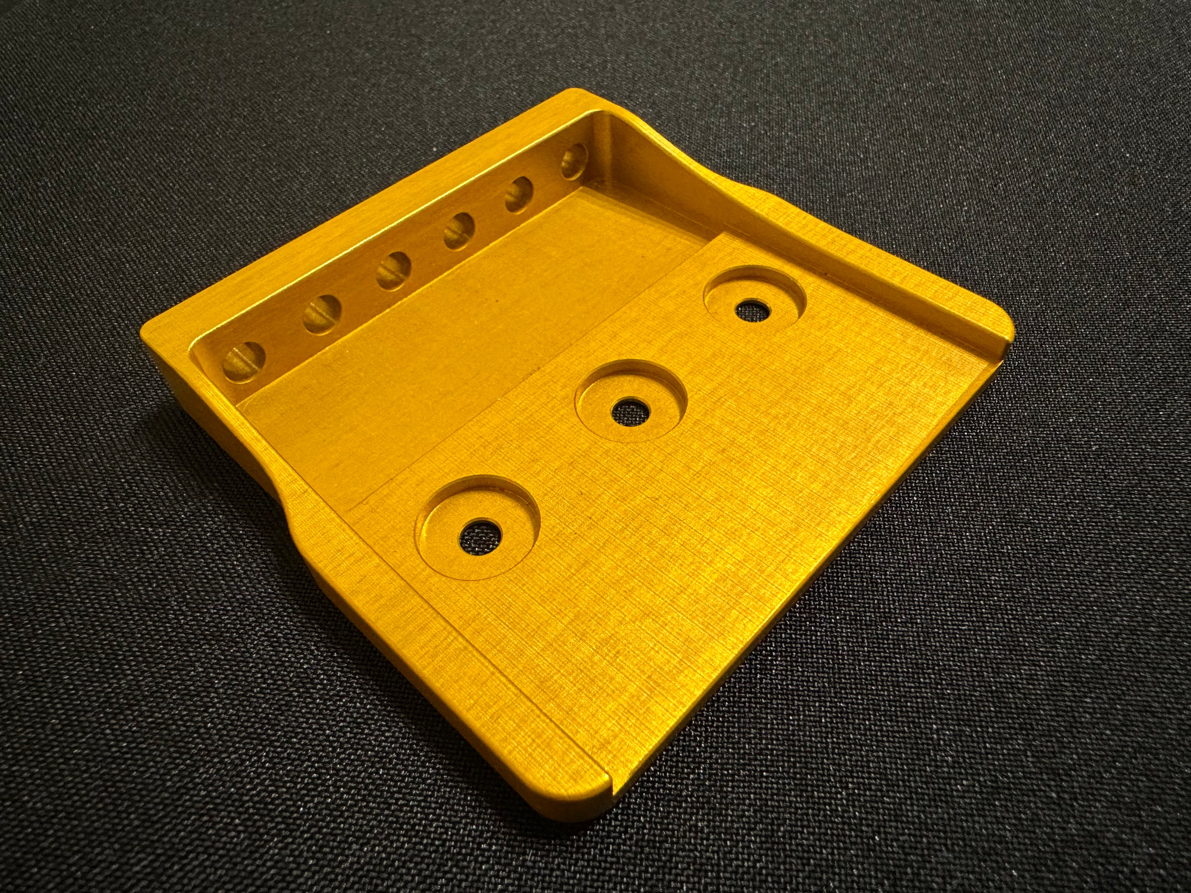 Rakhvari 6-String Hardtail Guitar Bridge Baseplate - Gold